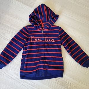 ♥️5 For $25 NAUTICA Girls Fleece Zip up Hoodie size 4T
